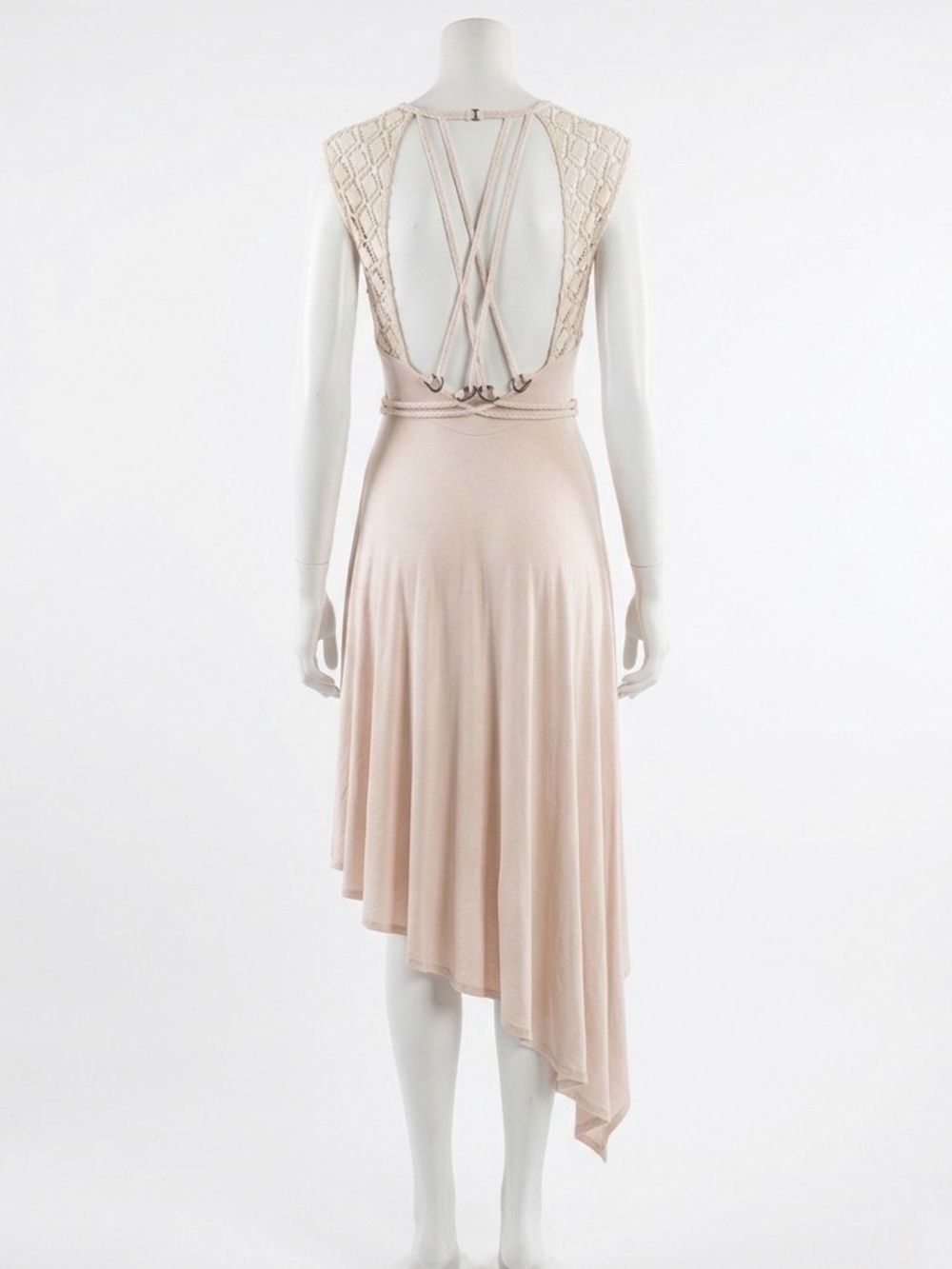 Free People Afternoon Delight Boho Lace Beachy Crochet Festival Dress Cream - Picture 2 of 8